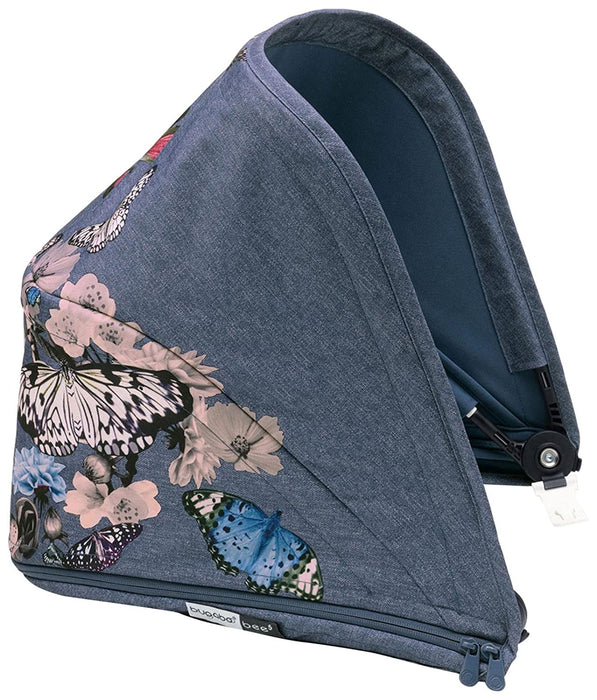 Bugaboo Bee5 Complete Bassinet Fabric Grey Melange with Botanical Sun Canopy Pram Accessories 8717447113959
