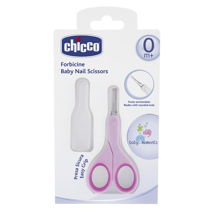 Chicco New Baby Nail Scissors Pink Health Essentials ( Baby Health & Safety) 8058664009916
