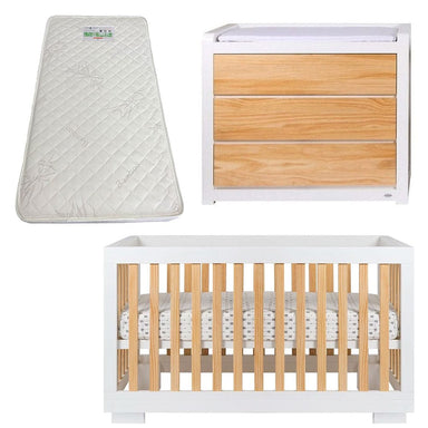 Cocoon Luxe Cot and Dresser + FREE Bonnell Bamboo Mattress Furniture (Packages) 9358417003123