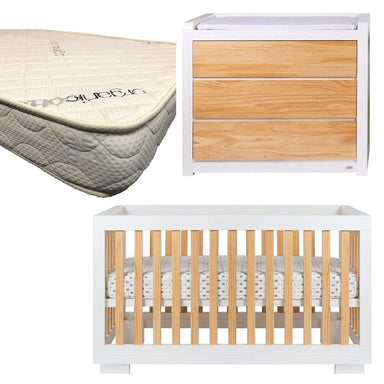 Cocoon Luxe Cot and Dresser + FREE Micro Pocket Organic Mattress Furniture (Packages) 9358417003154