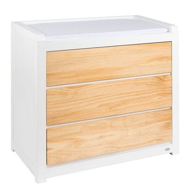Cocoon Luxe Dresser with Change Area White/Natural Furniture (Chest of Drawers) 852345008438