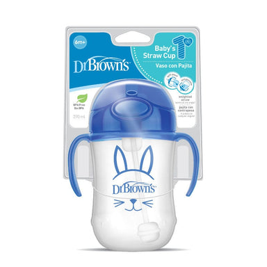 Dr Browns 270ml Babys First Straw Cup Blue Feeding (Bottles) 072239311400