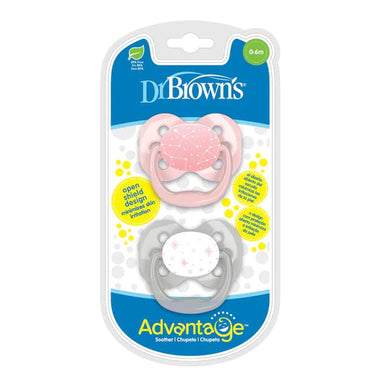 Dr Browns Advantage Soother 0-6 Months Pink Stars Feeding (Accessories) 072239316610