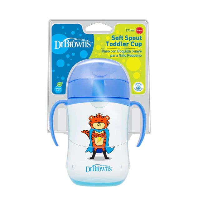 Dr Browns Soft Spout Cup 270ml Blue Super Hero Feeding (Toddler) 072239311844