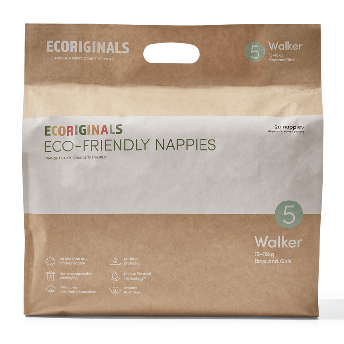 Ecoriginals Eco-Friendly Nappies - Walker (13-18kg) Changing (Nappies) 9349153000163