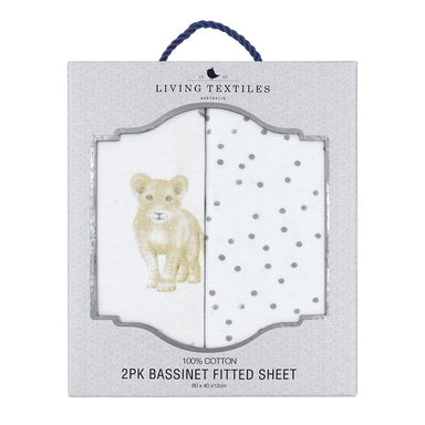 Living Textiles 2-pack Bassinet Fitted Sheet Savanna Babies Sleeping & Bedding (Bassinet Sheets) 9315311034554