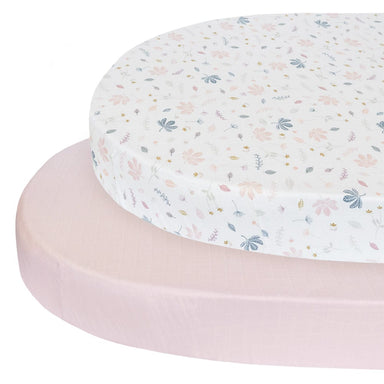Living Textiles 2-pack Muslin Round/Oval Cot Fitted Sheet -Botanical Sleeping & Bedding (Manchester) 9315311040241