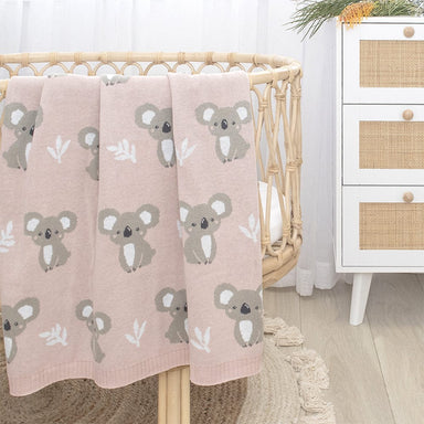 Living Textiles Australiana Baby Blanket Koala/Blush Sleeping & Bedding (Blankets) 9315311040715