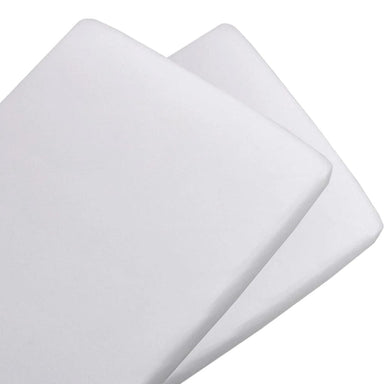 Living Textiles Bassinet Jersey Fitted Sheet White 2 Pack Sleeping & Bedding (Bassinet Sheets) 9315311029581