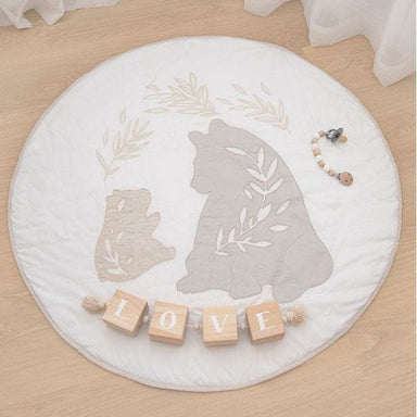 Living Textiles Bosco Bear Round play mat with Milestone card Playtime & Learning (Play Mat) 9315311038064