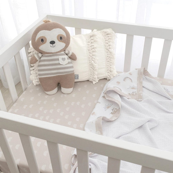 Living Textiles Cot Waffle Blanket - Sloth Sleeping & Bedding (Quilts) 9315311038903
