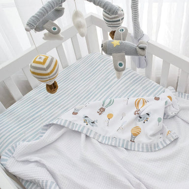 Living Textiles Cot Waffle Blanket - Up Up & Away Sleeping & Bedding (Quilts) 9315311039184