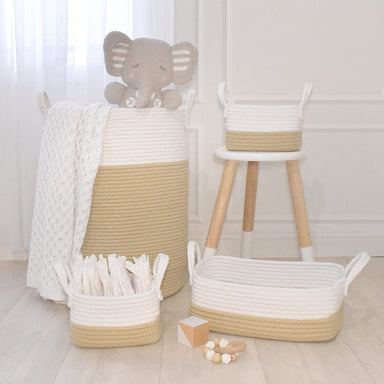 Living Textiles Cotton Rope Hamper Natural Sleeping & Bedding (Manchester) 9315311035728