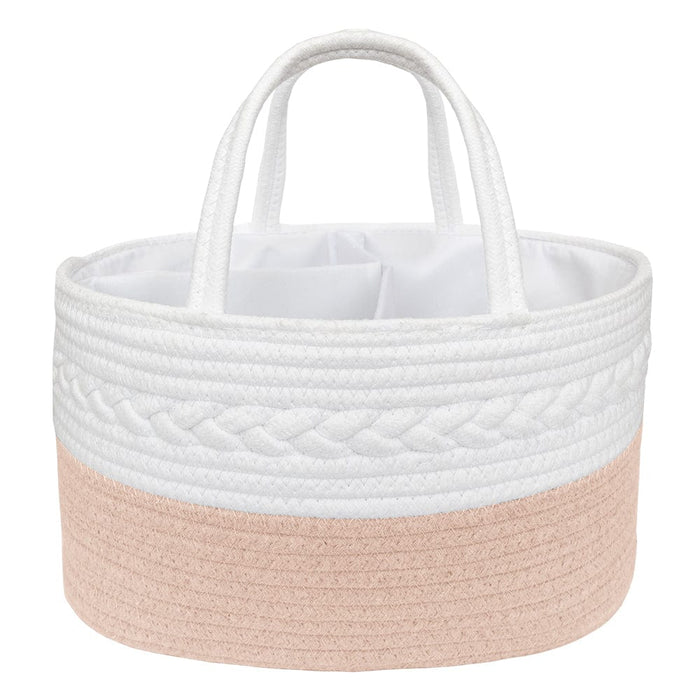 Living Textiles Cotton Rope Nappy Caddy Blush Sleeping & Bedding (Manchester) 9315311039764