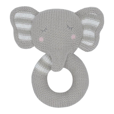Living Textiles Knitted Rattle Eli The Elephant Playtime & Learning (Toys) 9315311033649