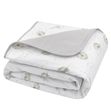 Living Textiles Muslin Cot Blanket Dandelion/Grey Sleeping & Bedding (Blankets) 9315311035452