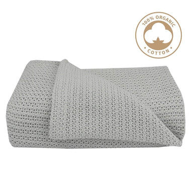Living Textiles Organic Cellular Bassinet Blanket Grey Sleeping & Bedding (Blankets) 9315311031102