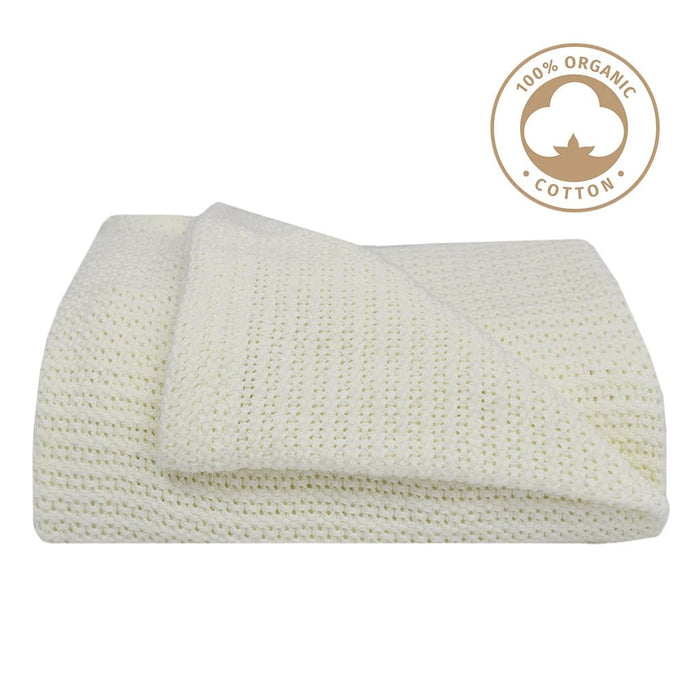 Living Textiles Organic Cellular Bassinet Blanket White Sleeping & Bedding (Blankets) 9315311031089