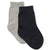 Marquise 2 Pack Knitted Socks 0-6 Months Navy/Grey Clothing (Socks & Booties) 9330199289322