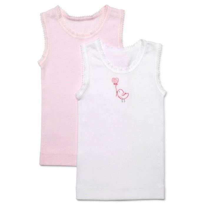 Marquise 2 Pack Singlet 00 Pink Birdy Clothing 9330199335340