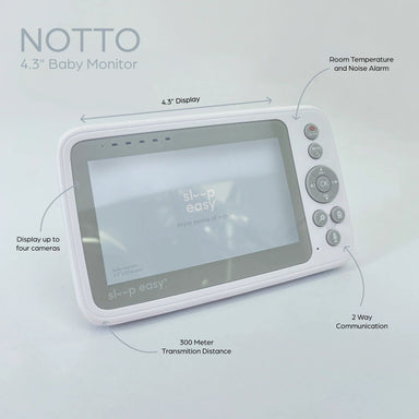 Sleep Easy Notto Premium Baby Video Monitor 4.3 Health Essentials (Baby Monitors) 9312321124305