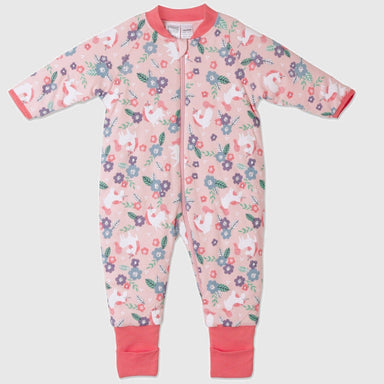 Snugtime Lined Footless Padded Blanket Sleeper 0 - Pink Floral 2.5 Tog Sleeping & Bedding (Swaddle Sleeping Bag) 9337672089325