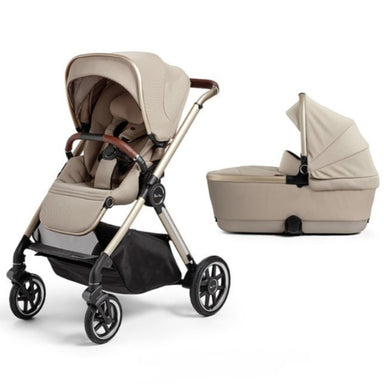 Silver Cross Reef Pram + First Bed Folding Carrycot Stone