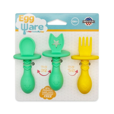 The Teething Egg EggWare Utensils Green/Yellow Feeding (Accessories) 850006891153