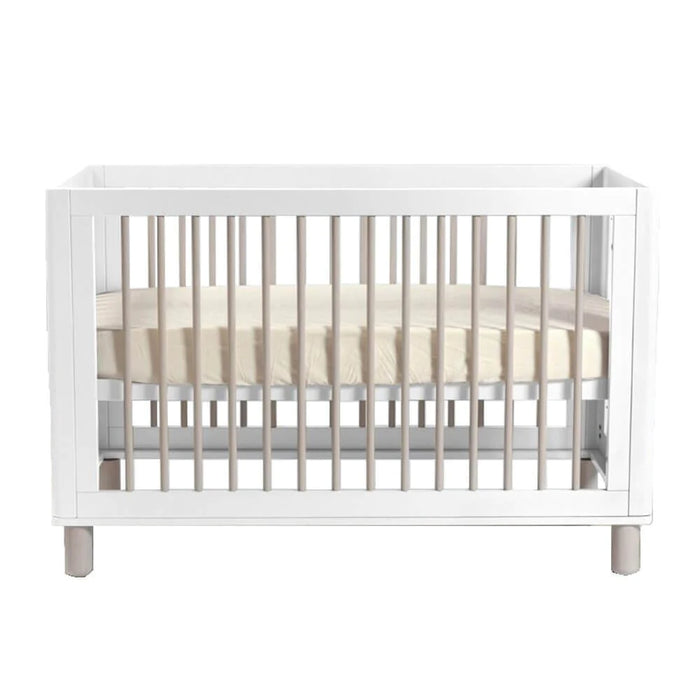 Cocoon Allure Cot and Dresser + Bonnell Organic Mattress White / Natural Wash